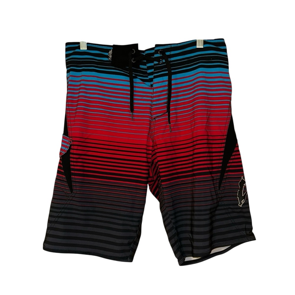 Salt Life SLX-QD Vapor‎ Stretch Board Shorts Men’s 30 Multicolor Striped Swim